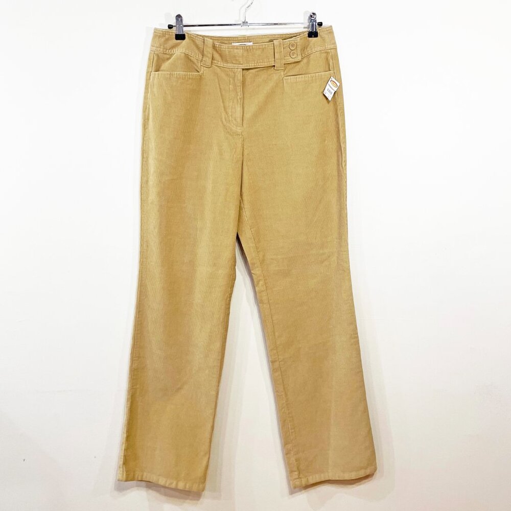NEW Vintage Cotton Corduroy Bootcut Pants Khaki 12, Large Talbots